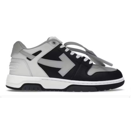 OFF-WHITE Out Of Office OOO Low Tops Light Grey Black