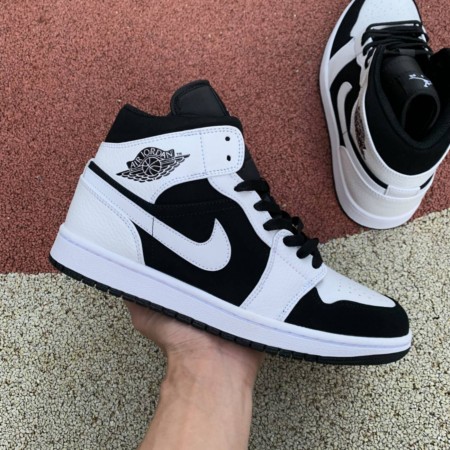 Jordan 1 Mid White Black