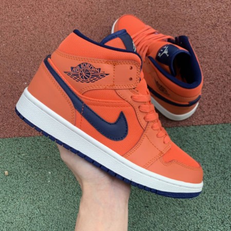 Jordan 1 Mid Turf Orange Blue Void (Women's)