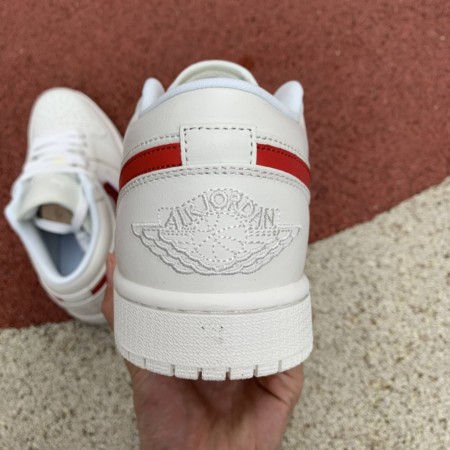 Jordan 1 Low White University Red (Women's)