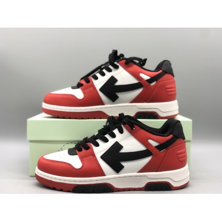 OFF-WHITE Out Of Office OOO Low Tops Black White Red