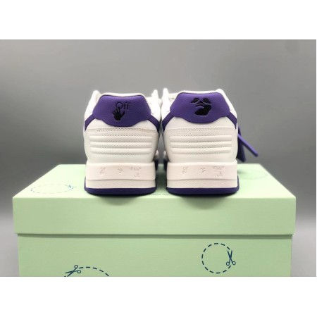 OFF-WHITE Out Of Office OOO Low Tops White Purple